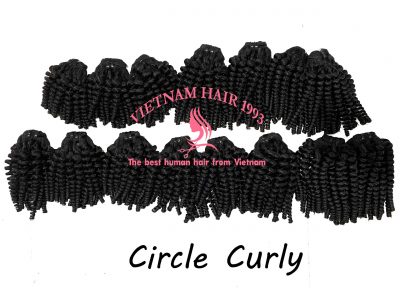 Circle curly hair