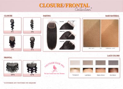 closure and frontal catalogue