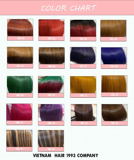 weft hair color chart