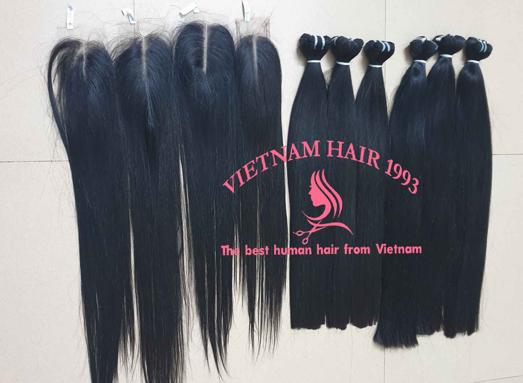 Venta al por mayor pelo raw de liso hueso super doble dibujado