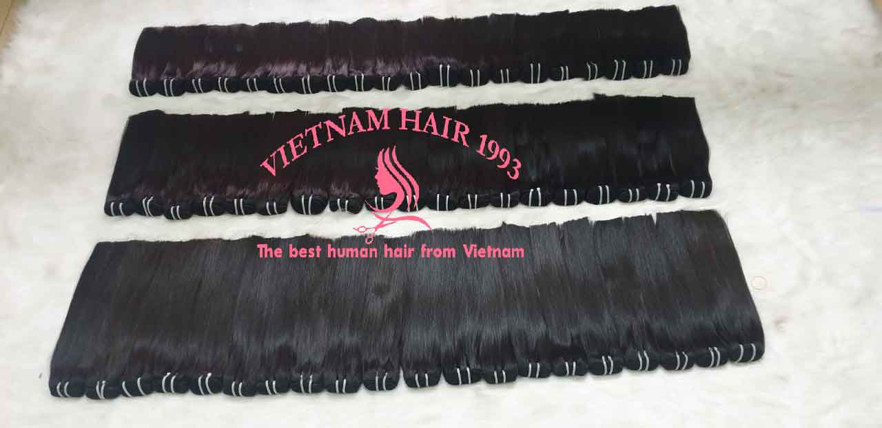 Venta al por mayor pelo liso virgen color natural super doble dibujado